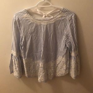 Tie back Zara blouse. Like new.